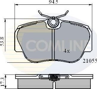 Comline CBP0328 - Brake Pad Set, disc brake autospares.lv