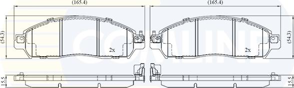 Comline CBP02486 - Brake Pad Set, disc brake autospares.lv