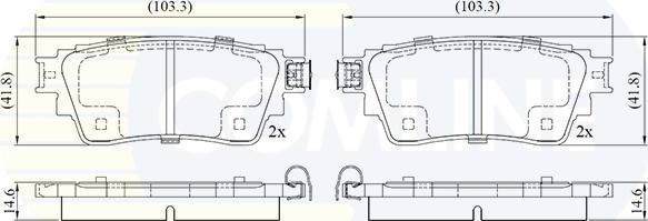 Comline CBP02487 - Brake Pad Set, disc brake autospares.lv