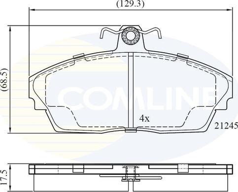 Comline CBP0256 - Brake Pad Set, disc brake autospares.lv