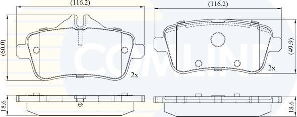 Comline CBP02642 - Brake Pad Set, disc brake autospares.lv