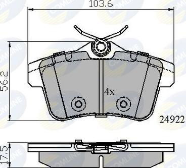 Comline CBP02045 - Brake Pad Set, disc brake autospares.lv