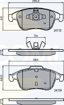 Comline CBP02001 - Brake Pad Set, disc brake autospares.lv