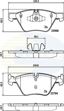 Comline CBP02011 - Brake Pad Set, disc brake autospares.lv