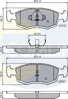 Comline CBP0201 - Brake Pad Set, disc brake autospares.lv