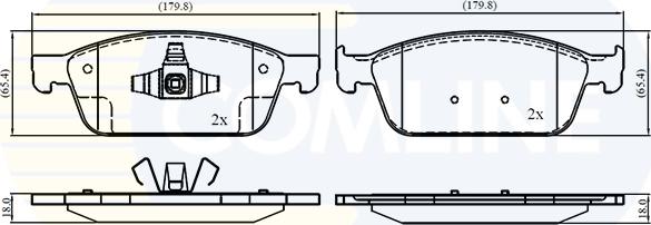 Comline CBP02196 - Brake Pad Set, disc brake autospares.lv