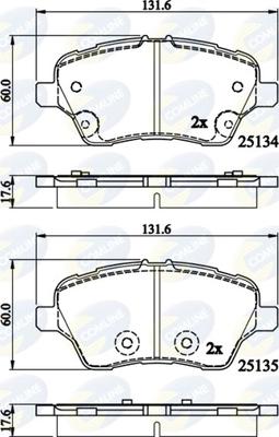 Comline CBP02197 - Brake Pad Set, disc brake autospares.lv