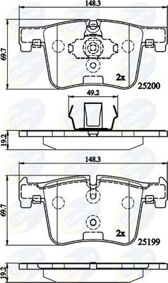 Comline CBP02149 - Brake Pad Set, disc brake autospares.lv