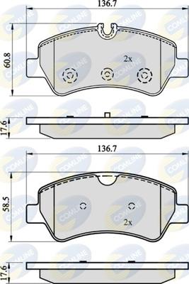 Comline CBP02143 - Brake Pad Set, disc brake autospares.lv