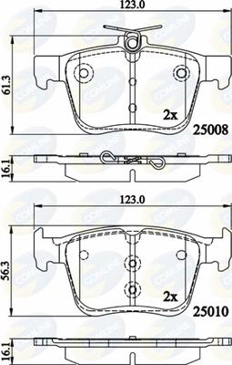 Comline CBP02156 - Brake Pad Set, disc brake autospares.lv