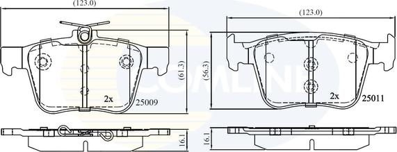 Comline CBP02157 - Brake Pad Set, disc brake autospares.lv