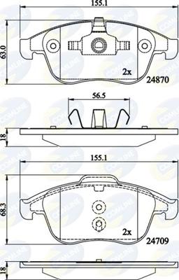 Comline CBP02162 - Brake Pad Set, disc brake autospares.lv