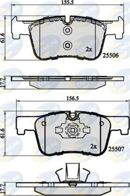 Comline CBP02130 - Brake Pad Set, disc brake autospares.lv