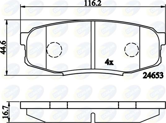 Comline CBP02124 - Brake Pad Set, disc brake autospares.lv