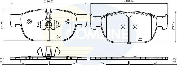 Comline CBP02399 - Brake Pad Set, disc brake autospares.lv