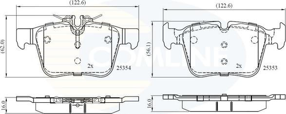 Comline CBP02345 - Brake Pad Set, disc brake autospares.lv