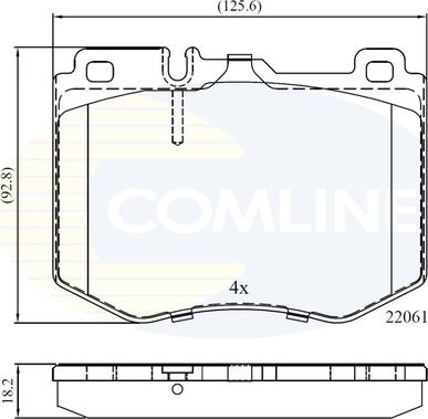 Comline CBP02348 - Brake Pad Set, disc brake autospares.lv