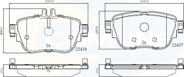 Comline CBP02366 - Brake Pad Set, disc brake autospares.lv