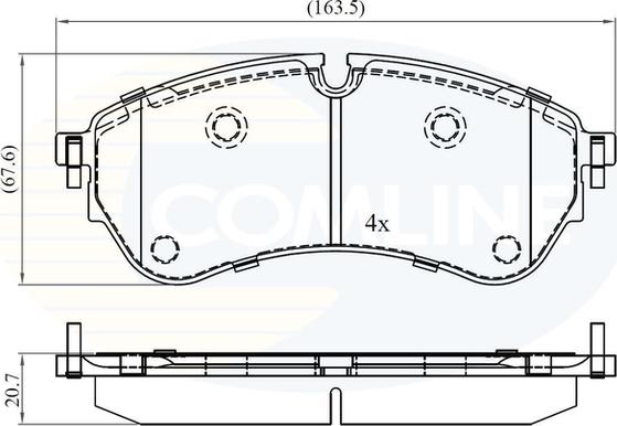 Comline CBP02388 - Brake Pad Set, disc brake autospares.lv