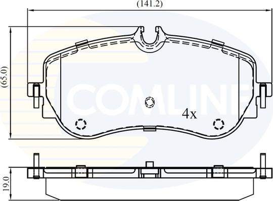 Comline CBP02387 - Brake Pad Set, disc brake autospares.lv