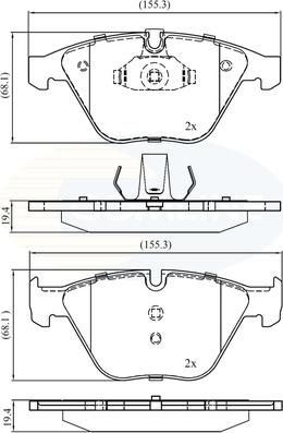 Comline CBP02377 - Brake Pad Set, disc brake autospares.lv