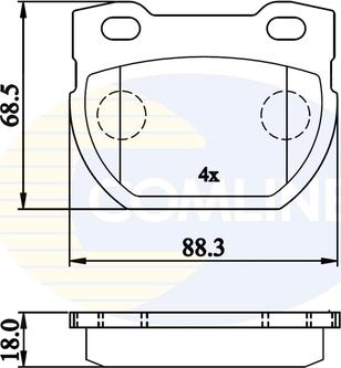 Comline CBP02215 - Brake Pad Set, disc brake autospares.lv