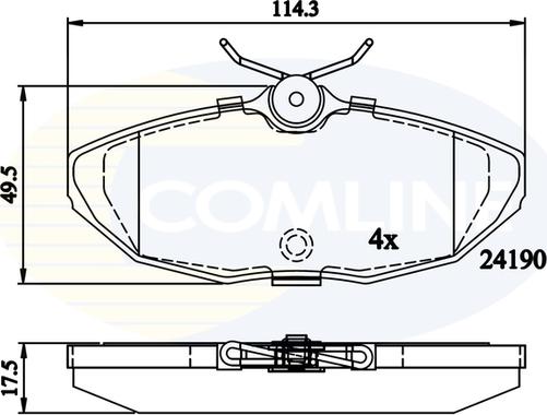 Comline CBP02289 - Brake Pad Set, disc brake autospares.lv