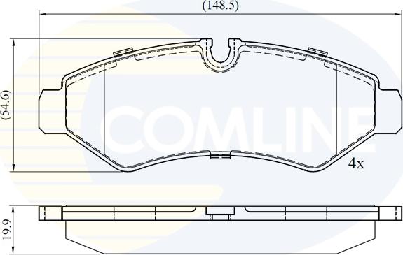 Comline CBP02762 - Brake Pad Set, disc brake autospares.lv