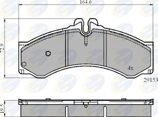 Comline CBP0271 - Brake Pad Set, disc brake autospares.lv