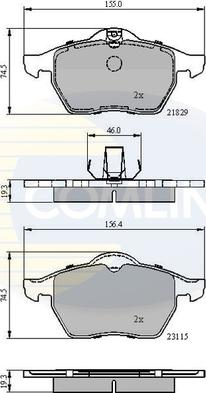 Comline CBP0749 - Brake Pad Set, disc brake autospares.lv