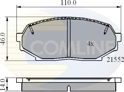 Comline CBP0754 - Brake Pad Set, disc brake autospares.lv