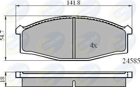 Comline CBP0758 - Brake Pad Set, disc brake autospares.lv