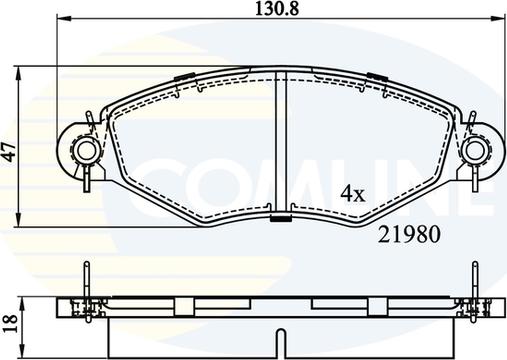 Comline CBP0704 - Brake Pad Set, disc brake autospares.lv