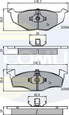 Comline CBP0706 - Brake Pad Set, disc brake autospares.lv