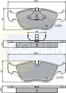 Comline CBP0719 - Brake Pad Set, disc brake autospares.lv