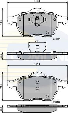 Comline CBP0715 - Brake Pad Set, disc brake autospares.lv