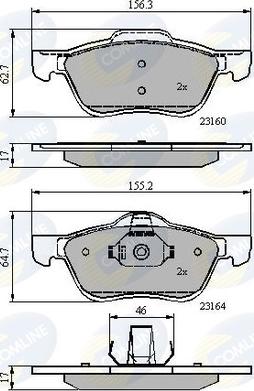 Comline CBP0739 - Brake Pad Set, disc brake autospares.lv