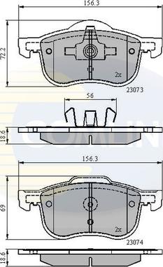 Comline CBP0730 - Brake Pad Set, disc brake autospares.lv