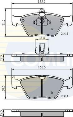 Comline CBP0738 - Brake Pad Set, disc brake autospares.lv