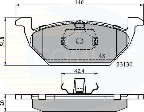 Comline CBP0737 - Brake Pad Set, disc brake autospares.lv