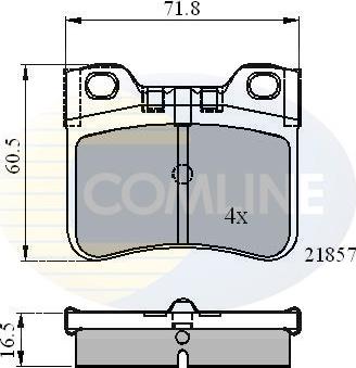 Comline CBP0771 - Brake Pad Set, disc brake autospares.lv