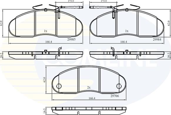 Comline CBP1991 - Brake Pad Set, disc brake autospares.lv