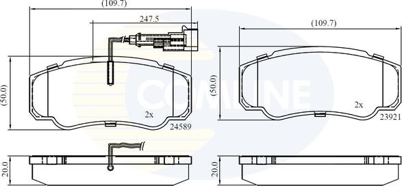 Comline CBP16032 - Brake Pad Set, disc brake autospares.lv