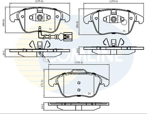 Comline CBP16022 - Brake Pad Set, disc brake autospares.lv