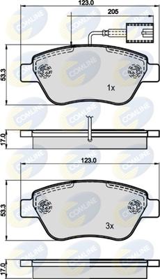 Comline CBP11535 - Brake Pad Set, disc brake autospares.lv