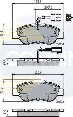 Comline CBP11600 - Brake Pad Set, disc brake autospares.lv