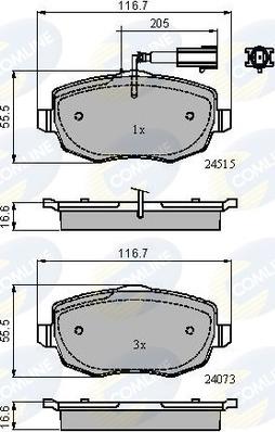 Comline CBP11601 - Brake Pad Set, disc brake autospares.lv