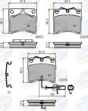 Comline CBP11636 - Brake Pad Set, disc brake autospares.lv