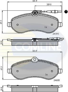 Comline CBP11621 - Brake Pad Set, disc brake autospares.lv