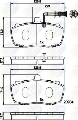 Comline CBP11066 - Brake Pad Set, disc brake autospares.lv